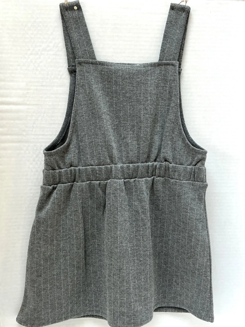 Rachel Zoe Girls Size 5 Jumper Dress Pinafore Gray & Silver Pinstripe